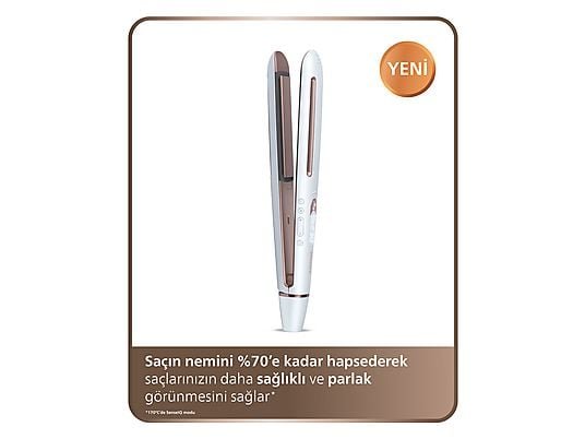 Philips BHS830/00 Saç Düzleştirici Beyaz - Distribütör Garantili