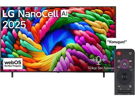 LG 65NANO90A 65 inç 4K Smart LED TV Siyah - Distribütör Garantili