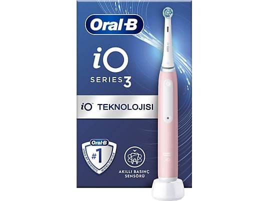 Oral-B iO 3 Serisi Şarjlı Diş Fırçası Pembe - Distribütör Garantili